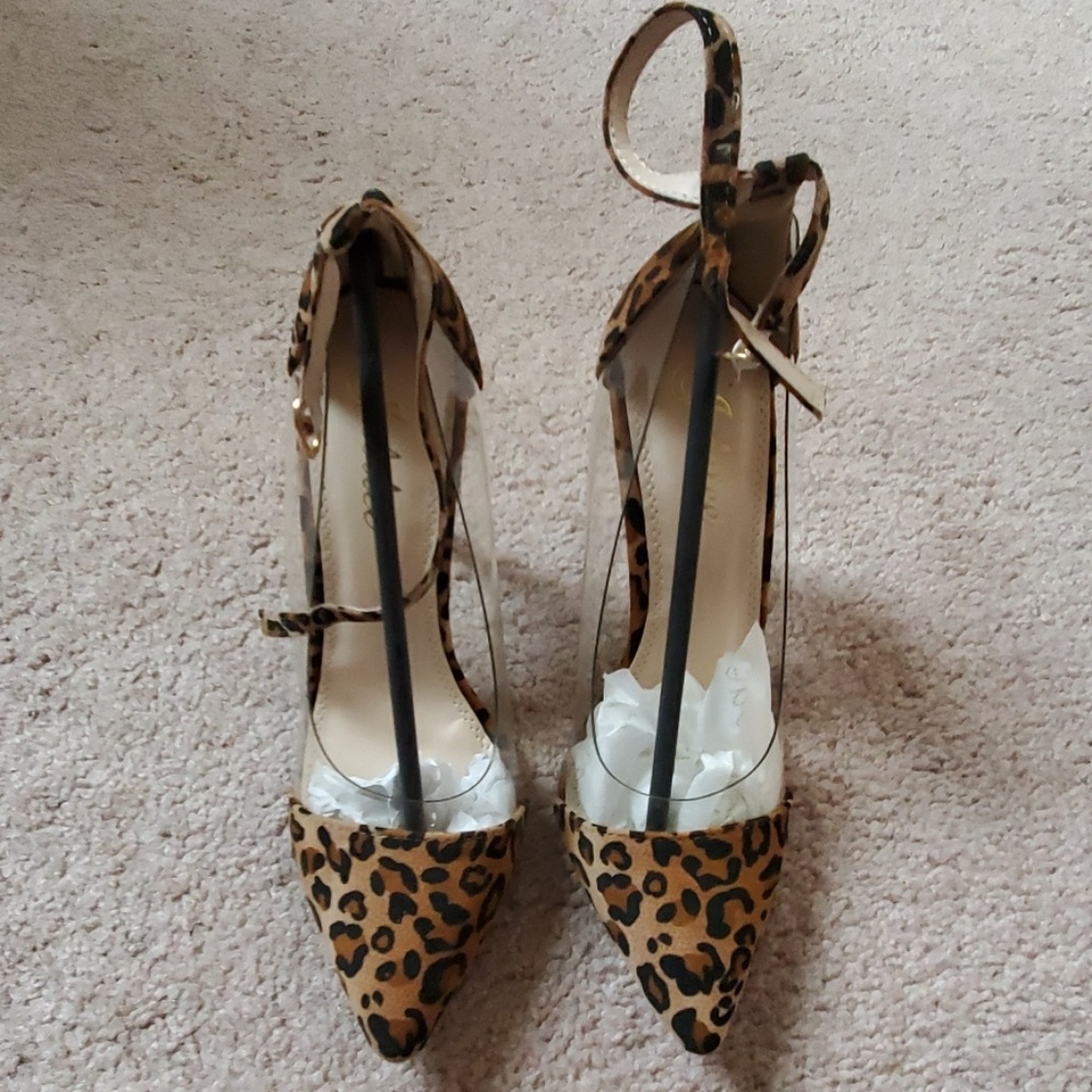 Leopard Print See Through Heel